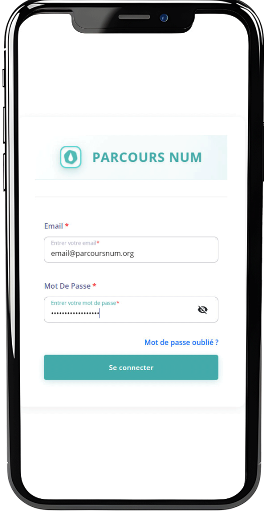 mockup smartphone Parcours NUM